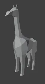 A low-poly giraffe
